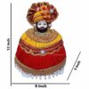 Dress Decoration Marble Dust Khatu Shyam ji Murti Khatu Shyam Baba Murti Statue Idol for Home Temple Pooja Room Gift Office Decor 12 Inch