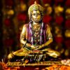 Lord Hanuman Idol in Sitting Position (19 x 15 Cm) Bajrangbali Murti Showpiece for Home Temple Mandir Pooja Room Office Corporate Gifts Items - Diwali Decoration Items for Home D?cor