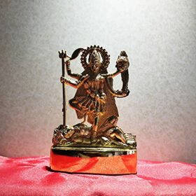 Metal Maa Kali Auspicious Indian Art Statues Idol Showpiece- Golden, Small