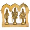 Brass Ram Darbar Idol for Home Decor, Diwali Pooja Room Decoration, Ram Laxman Hanuman Sita Statue