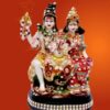 Shiv Parivar God Idol,Shiv Parivar God Murti Figurine Religious Pooja Gift Items and Murti for Mandir/Temple/Home/Office (Stone Work) (HXWXL-19CMX13CMX7CM) Multicolor(Resin)