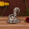 Metal Laddu Gopal Makhan Krishna Statue Idol, 3.5x4x2 Inches, Silver