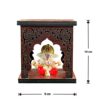 Ganesha Idol With Wooden Temple For Home Mandir, Temple, Car Dashboard Temple, Gift Items (Ganesha Temple 2)