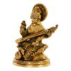 Astadhatu Made Maa Saraswati Idol Sitting on Hans | Brass Devi Saraswati Siddhi Idol for Puja Sucess and Home Decor 5 Inch