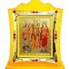 Acrylic Temple for Car Dashboard, Home and Office Decoration| Stoned Dial Metal Frame (Ram darbar)