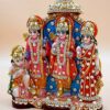 Ram Darbar/Ram Sita Laxman Hanuman with Decoration Decorative Showpiece (Multicolour, 18X14X6 cm)
