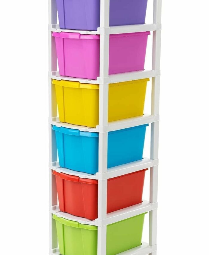 AVZEEGO 6 Xl Plastic Modular Drawer System For Home, Office, Hospital, Parlor, School, Doctors, Home And Kids, Product Dimension When Assembeled (Multi, 6xl)