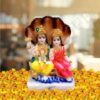 Marble Stone Lord Laxmi Vishnu Idol Decorative Showpiece