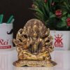 Panchmukhi Hanuman Metal Statue, Bajrangbali Idol for Pooja Room, Home and Office Decor, Religious Gift Article, Showpiece Figurine