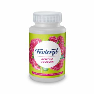 Fevicryl Acrylic Colour White, 500ml, Art & Craft, DIY Paint, Rich Pigment, Non-Craking Paint for Canvas, Wood, Leather, Earthenware, Metal | Ideal for school projects, Hobbyists, Artists