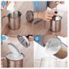 27oz/800ml Manual Milk Frother - Stainless Steel Hand Pump for Latte, Cappuccino, Hot Chocolate - Double-Froth Screen, Heat-Resistant Handle