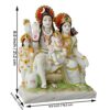 Lord Shiva Parivar Idol, 8.5 Inches, Marble Dust, Multicolor, 1 Piece