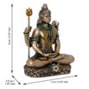 Lord Shiva Cold Cast Bronze Resin Decorative Figurine, Brown and Gold, One Size