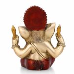 Brass Ganesha Idol Sculpture - Handmade Hindu God Elephant Statue