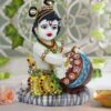 Lord Krishna Makhan Chor Idol, Standard Size, Multicolour, 1 Piece