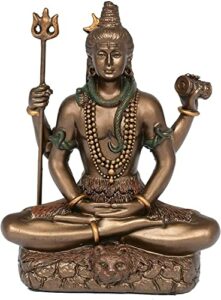 Shiv Ji Murti Car Dashboard Idols Cold Brass Bronze for Home D?cor & Puja Room-Mahadev-Bholenath -Divine Spritual Gift (Bronze)