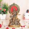 Gift Gold Plated Saraswati maa Metal Idol, Hindu Goddess sarasvati MATA murti for Pooja basant panchmi, Office, Study