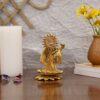 Metal Radha Krishna Figurine, 5.5 x 3.5 x 3.5 inches, Golden