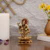 Metal Radha Krishna Figurine, 5.5 x 3.5 x 3.5 inches, Golden