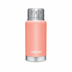 Milton Elfin 160 Thermosteel Water Bottle 160 ml, 24 Hr Hot and Cold I Leak Proof Lid, ISI Certified I Vacuum Insulated I for Office, Gym, School I Peach