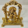 Gold Plated Metal Handicraft Radha Krishna Idols Darbar for Home Temple Puja Decorative Showpiece for Office Shop Living Room God Idols for Gift