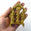 Brass Lord Ram Darbar Murti | Rama Sita Lakshman Hanuman Statue | Ram Parivar Murti for Home Temple | Small Size 4 Inch Approx