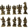 -Ten Incarnations/Avatars of Lord Vishnu -Lord Vishnu All Avtar Statues is Made Brass with Details Worked by India Artisan.