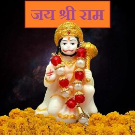 Marble Hanuman Ji Ki Murti in Blessing Posture with GSitting Lord Balaji Bajrangbali Sankat Mochan Bhagwan Idol for Temple car Dashboard Home Decor Statue Gift (White)