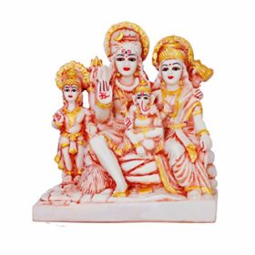 Resin ABD8-Shiv Parivar Idol for Decoration and Pooja- 6x 12x 20 cm