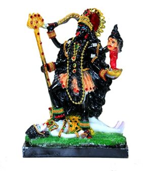 Resin Kaali MATA Kali Maa Murti Idol Statue Sculpture (8.5" inches) Multicolor