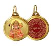 24K Double sided Gold Plated Pendant | 22 MM Flip Coin for Men, Women and children | Religious locket for Health & Wealth | Idol for gifting loved ones