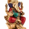 Brass Ganesh Statue (Size 9.5 x 6 Inches)