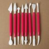 53ARTS Plastic Ceramic Pottery Tools Set of 8, Carving Double Heads Clay Modelling, Sculpting, Shaping, Fondant Cake Decorating, Polymer Tools for Art & Craft Supplies for Kids, Artist (Random Color)