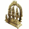 Golden Brass Statue/Idol of Ram Darbar for Blessing, Happiness, Health, Wealth for Home, Handcrafted with Antique Look/Diwali Gift Product Dimensions (L x B x H - 4.2 x 2 x 5.5) Inches