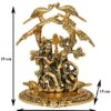 Metal Radha Krishna Idol Showpiece, 19 cm Height, Gold Antique, 1 Piece