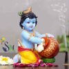Baby Krishna Makhan Chor Idols Statue Showpiece murti from Living Room Home D?cor and Gifts 1sat