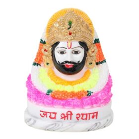 Resin Khatu Shyam Ji Statue | Shyam Baba Idol for Home Temple | Pooja Idols | Home Decor - Multicolor