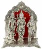 Ram Darbar Statue | Silver Plated Ram Laxman Sita with Hanuman Ji God Idol | Size LWH 20 x 15 x 25 cm, (Aluminium, Silver Plated, 1 Piece)