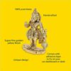 100% Pure Brass Lord Hanuman Idol, Standing Hanuman Ji Murti for Car, Desk, Home Mandir, Yellow Antique Finish