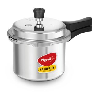 Pigeon by Stovekraft Favourite Outer Lid Non Induction Aluminium Pressure Cooker, 3 Litres, Silver