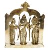 Brass Ram Darbar Idol Statue for Home Decor - Bhagwan Ram, Sita, Laxman, Hanuman - Mandir Temple Decoration