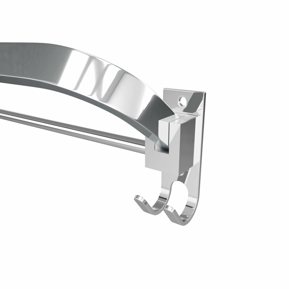 Gloxy Enterprise 24 Inch Wall Mounted Stainless Steel Bathroom Towel Hanger - Space-Saving - Durable Bathroom Accessories and Fittings - Easy Installation- (24 Inch, Chrome, Foldable) - Image 6