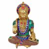 Brass Seated Hanuman Idol Statue, Height 11.2 Inches