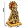 Metal Idol khatu Shyam Handmade Metal Lord Khatu Shyam Ji Murti/Statue for Pooja, Home-Office Decor & Car Dashboard