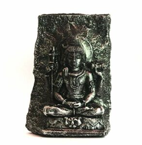 Stone Shiva Idol - 10 cm Height, 6 cm Length, Standard, Black