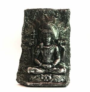 Stone Shiva Idol - 10 cm Height, 6 cm Length, Standard, Black