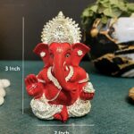Silver Plated Idol for Car Dashboard, Home, Office Shelves, Diwali, Gifting - 3.5 Inches