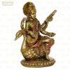 Maa Saraswati Idol Sitting On Hans, Standard Sarasvati Statue Big Size I Living Room I Guest Room I Office Table I Gifts
