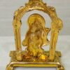 Gold Plated Metal Handicraft Radha Krishna Idols Darbar for Home Temple Puja Decorative Showpiece for Office Shop Living Room God Idols for Gift