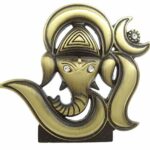 Ganesh Idol Green Metal Statue for Car Dashboard, Mandir Murti, Home Decor, Office Table Showpiece